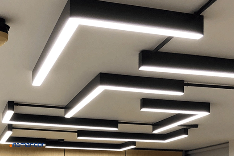 انواع روش‌های نصب لاین نوری در سقف