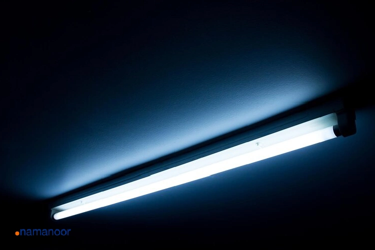 اجزای داخلی تشکیل‌دهنده لامپ فلورسنت