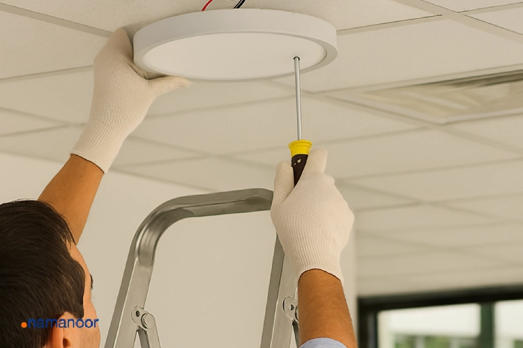 آموزش نحوه نصب چراغ توکار و روکار