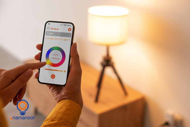 کنترل چراغ با موبایل